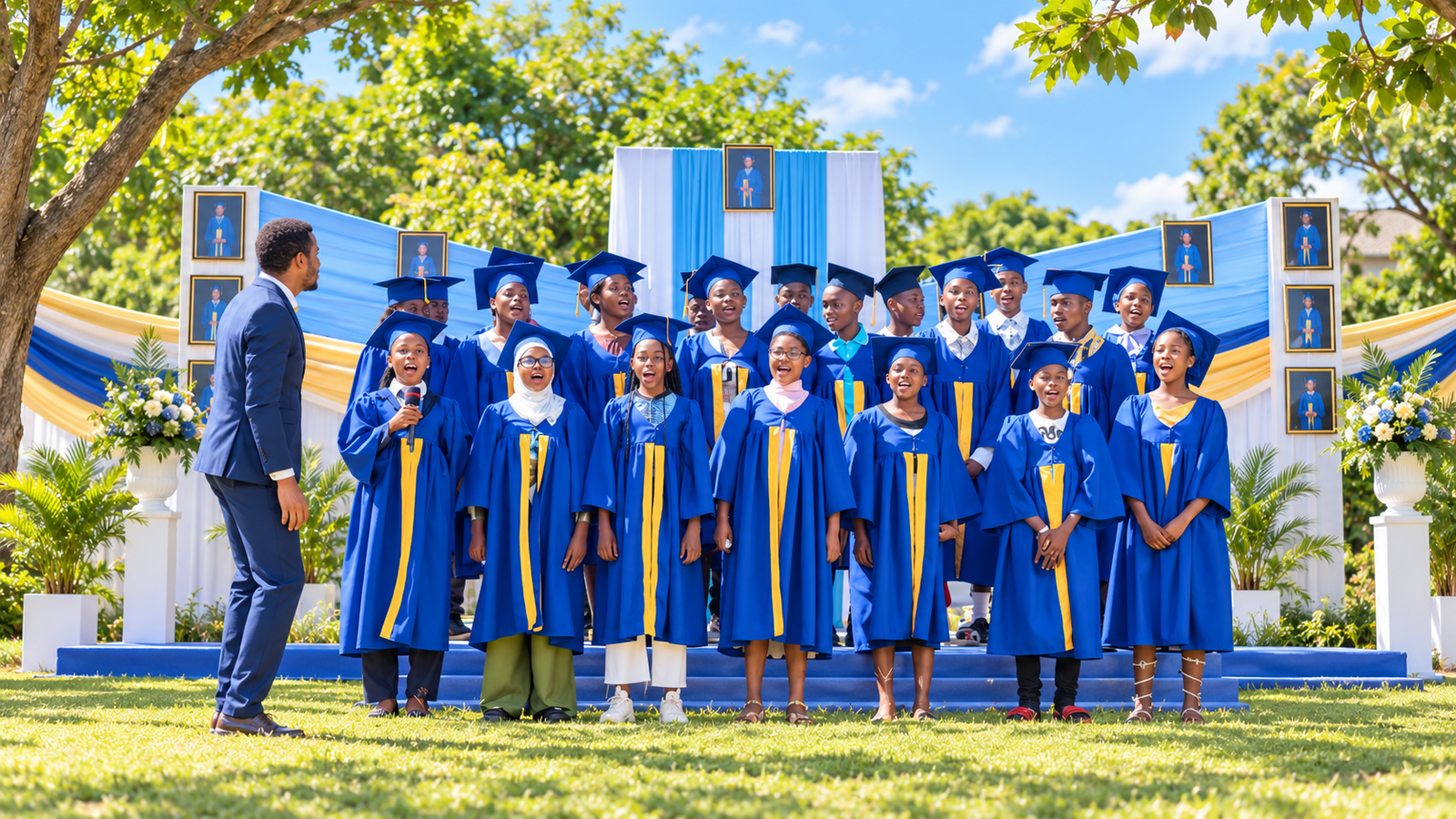 Favoured Kids learners celebrating graduation together